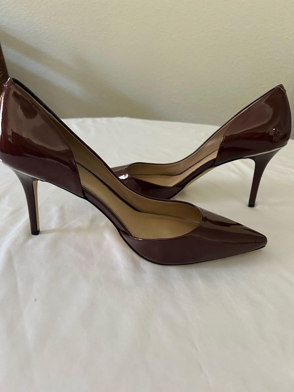 White House Black Market Women's Patent Pointed-Toe Stiletto Pumps - Burgundy